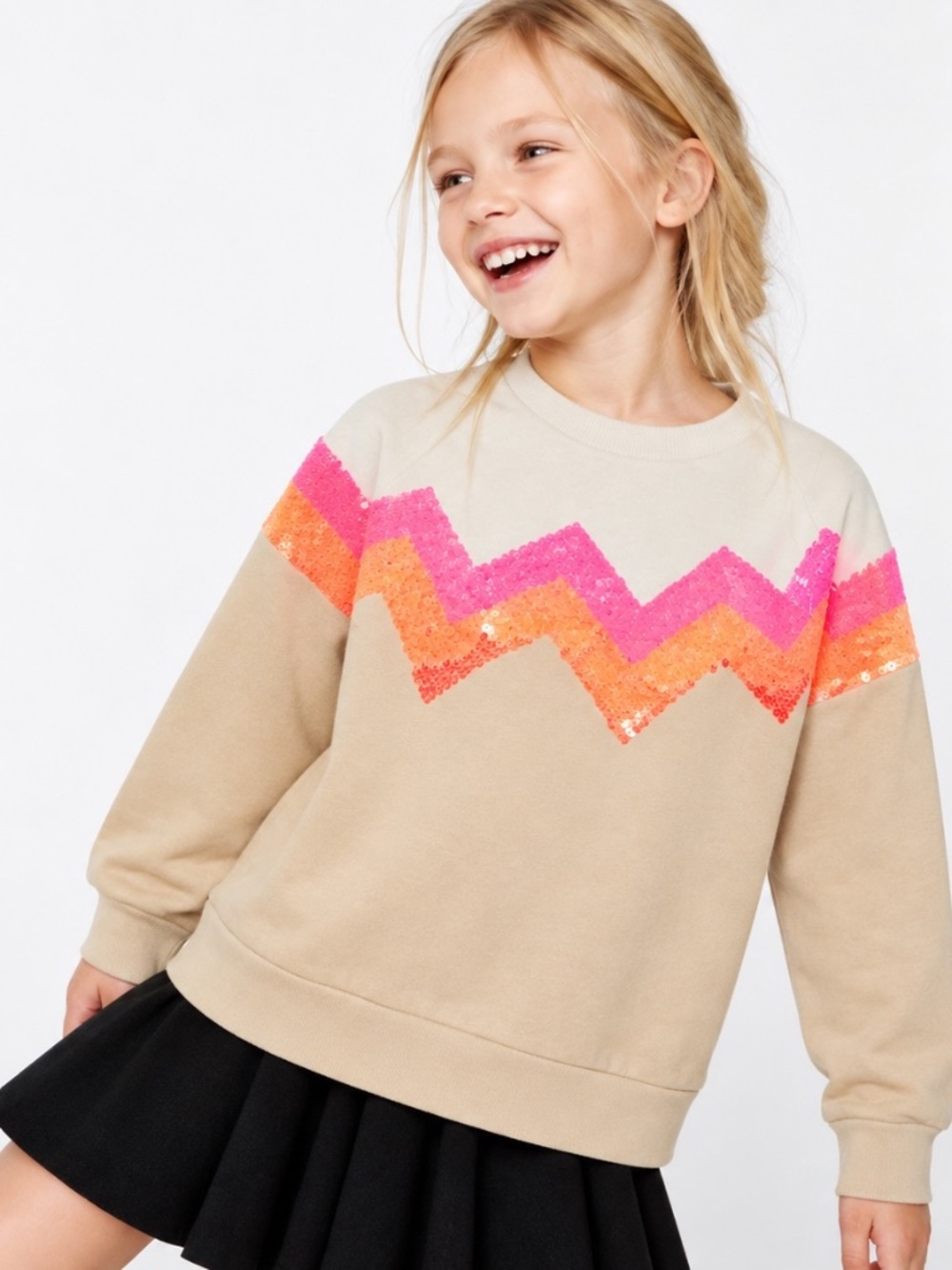 Zara girls magic sequined sweatshirt